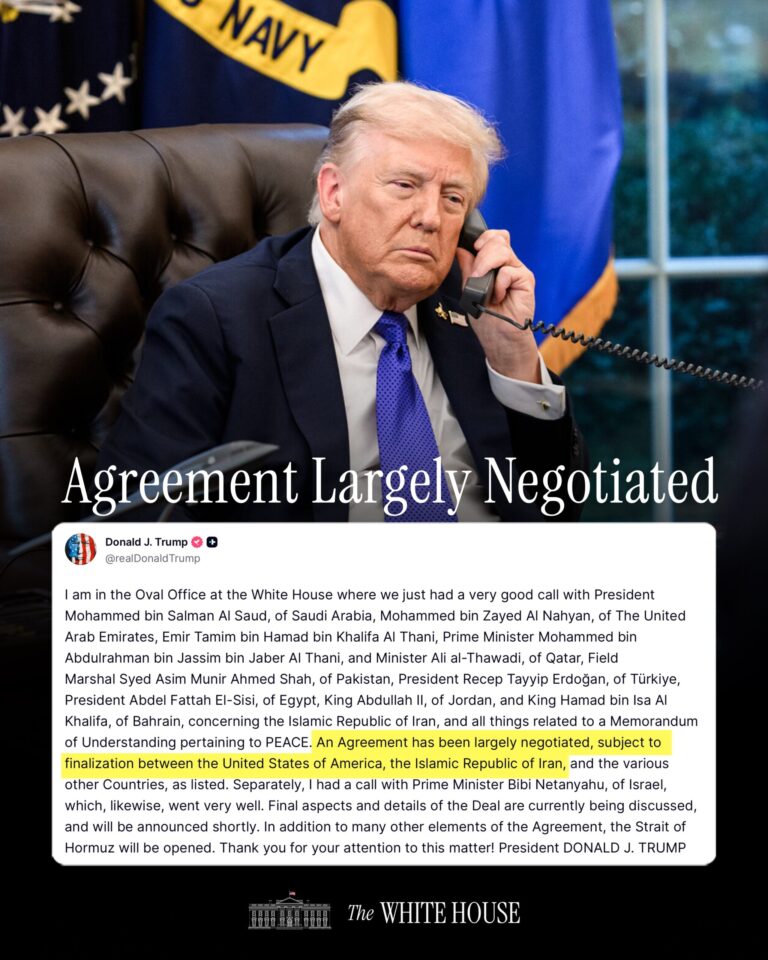 FRAMEWORK FOR PEACE: US AND IRAN NEGOTIATE DRAFT MEMORANDUM TO END REGIONAL WAR AND REOPEN STRAIT OF HORMUZ