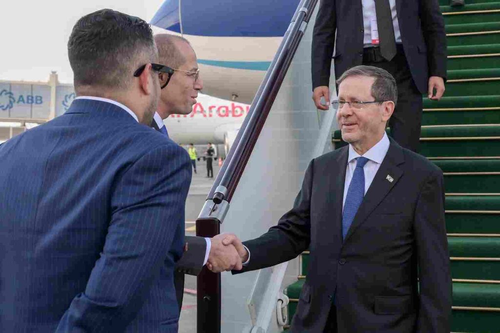 Israeli President Isaac Herzog began