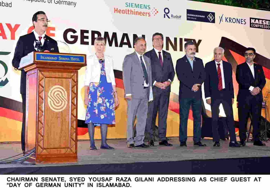 Senate Chairman addressing Pakistan Germany relations