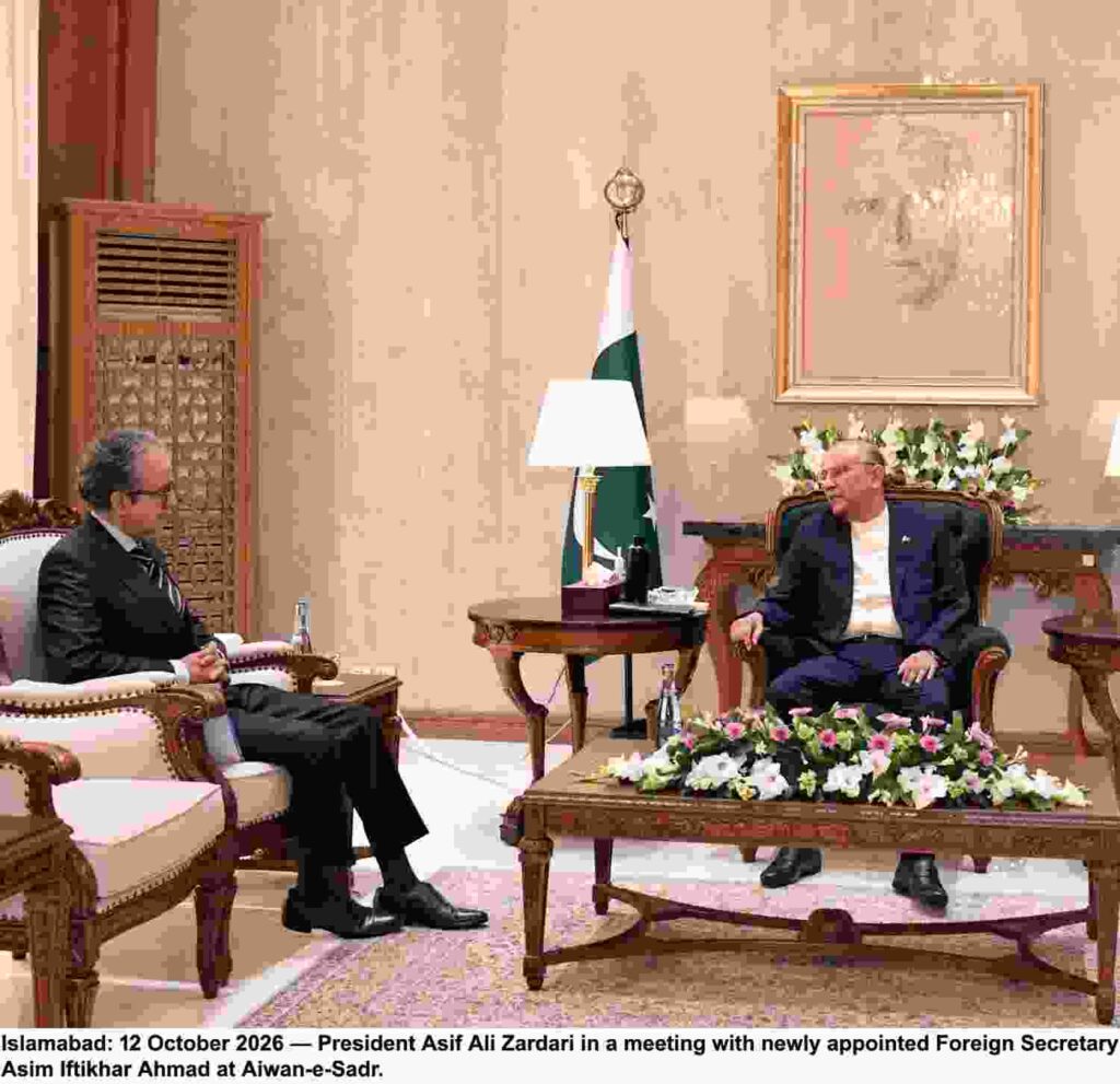 Foreign Secretary Asim Iftikhar Ahmad Meets President Zardari in Islamabad